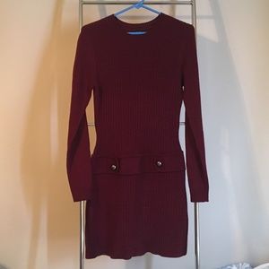 BCX dark red sweater dress